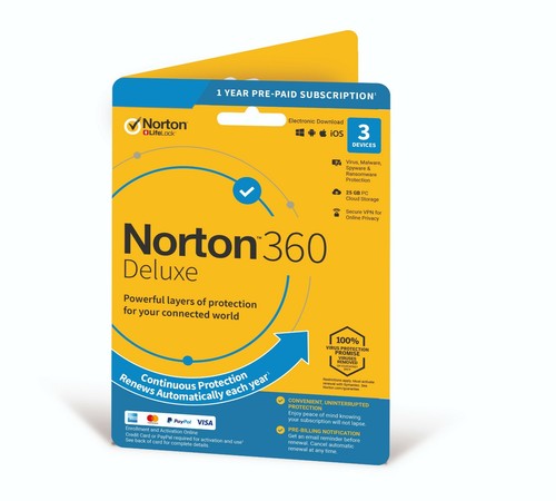 Norton 360 Deluxe 3 Device 1 Year 2025 + Secure VPN - 25 GB - Same Day Email - Picture 10 of 12