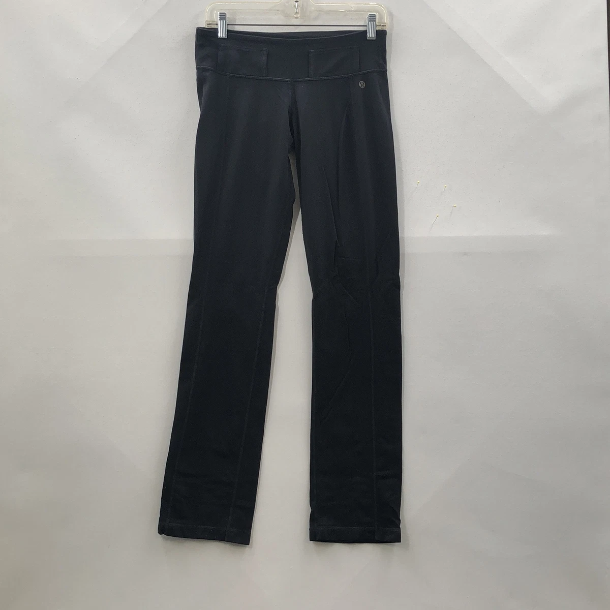 Lululemon Womens Black Regular Fit Elastic Waist Pull On Track Pants Size 8