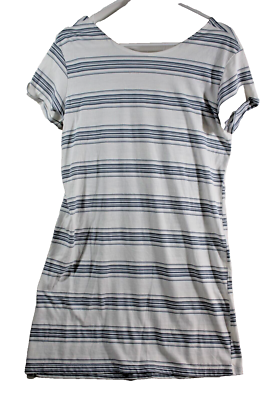 Billabong White Blue Striped Short Stretch Dress Cotton Blend Size L/G Summer | eBay Billabong White Blue Striped Short Stretch Dress Cotton Blend Size L/G Summer | eBay