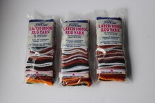 Lot 2 new 1 partial Acrylic Latch Hook Rug Yarn 320 Pcs K-517 Multi J P Coats