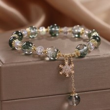 Green Ghost Crystal Bracelet Women's Snowflake Pendant Bracelet