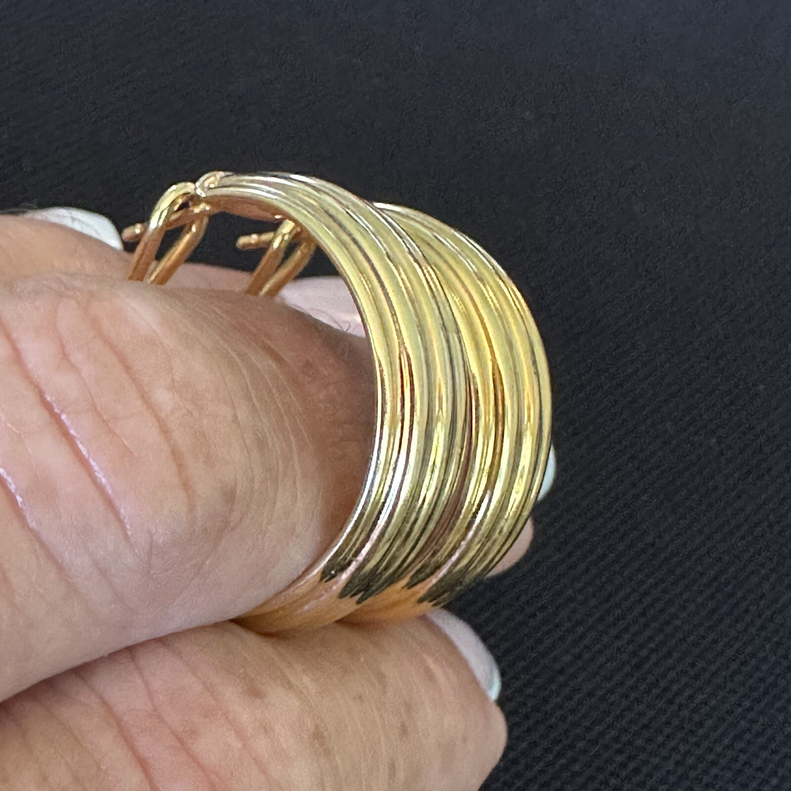 BEAUTIFUL ESTATE SOLID BRONZE RIBBED POST BACK HO… - image 20