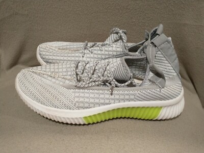 SHEIN Womens Size Tennis Shoes Silver White Accents Cushioned  Insoles