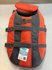 Frisco Dog Life Jacket Orange Gray Lift Size Medium 30-55 lbs Girth 21-25  New