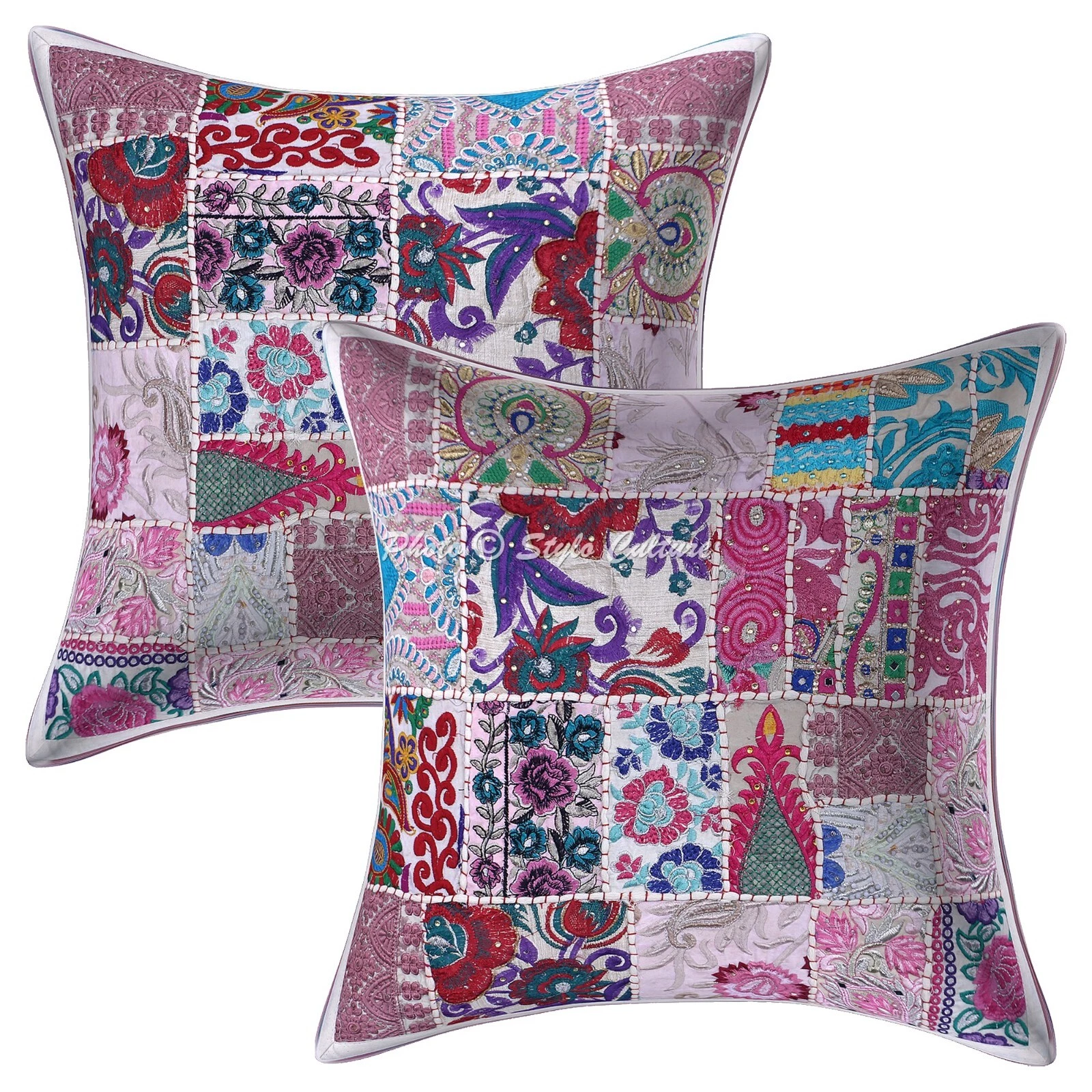 Decorative Home Decor 20 x 20 in Boho Cushion Cover Vintage Sofa Pillow Case