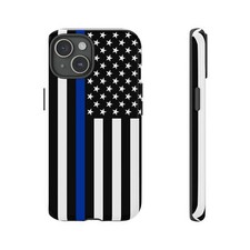 Thin Blue Line American Flag Police Cell Phone Tough Case