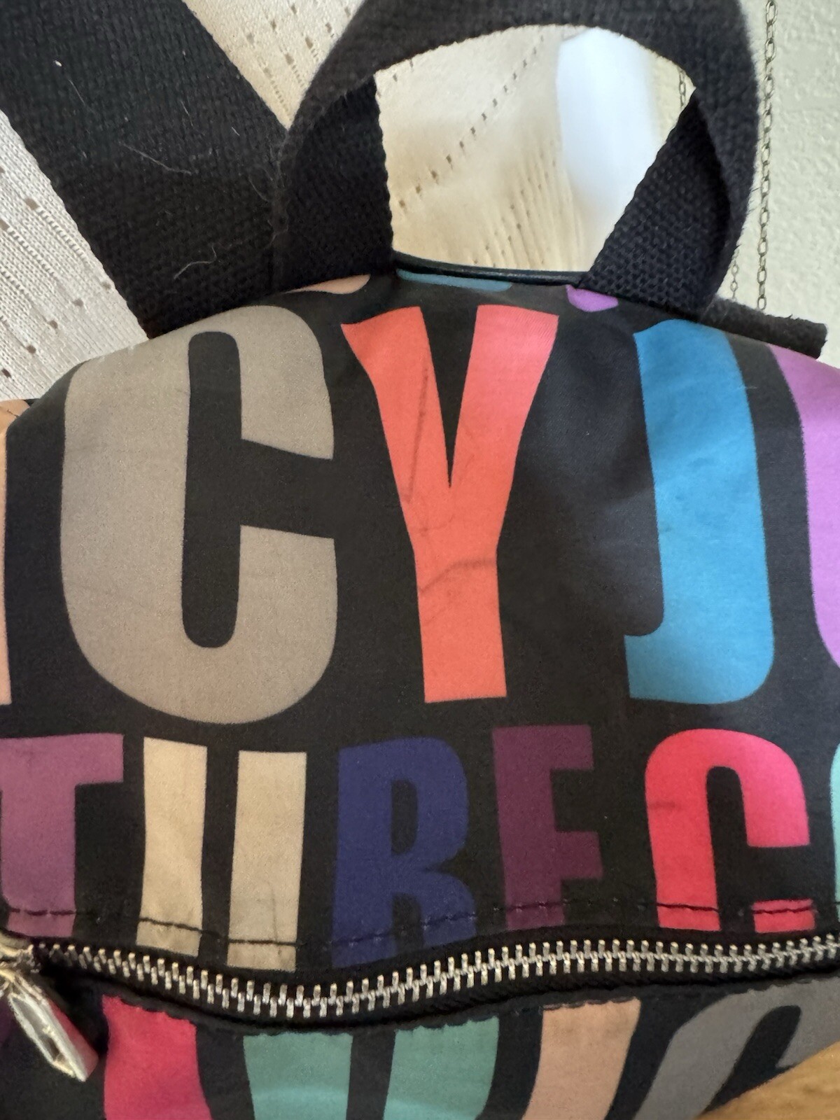 Juicy Couture Drawstring Backpack Multicolor Sati… - image 10