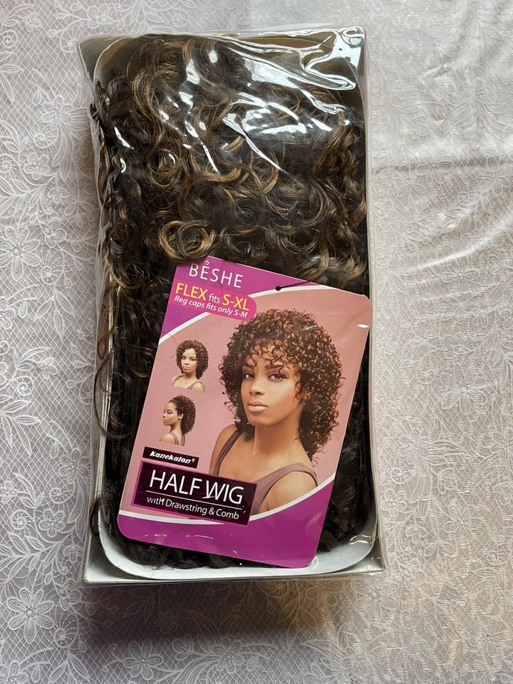 Media Peluca con Cordón y Peine Beshe Kanekalon Color R27/30/4 Flex se adapta a S-XL Foto 4 de 4