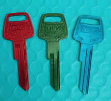 SET OF 3 Vintage Curtis ALUMINUM Y150 Key Blanks Y-150 Made in USA
