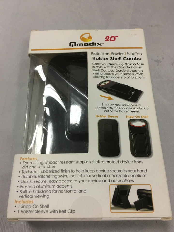 Qmadix Samsung Galaxy S3 Funda Carcasa Combo Negro/ROJO Foto 3 de 3