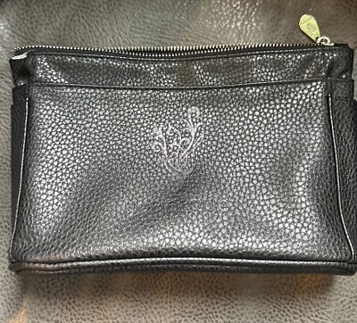 YOUNIQUE Multi-Pocket Cosmetic Bag BLACK New 10  X 6 