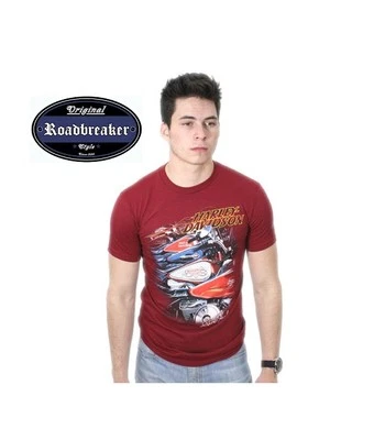T-Shirt Harley Davidson En Bordeaux Rouge Modèle Gas Tanks - Photo 1/2