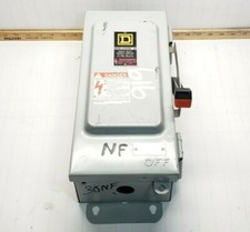 SQUARE D 30 AMP NON-FUSED SAFETY SWITCH 240 VAC 3 PHASE TYPE 3R OR 12 H321AWK