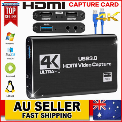 4K 1080P Audio Video Capture Card HDMI to USB Game