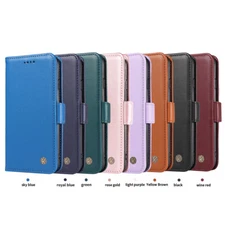 For Samsung Galaxy S23 S22 Plus S21 Ultra Luxury Leather Folio Flip Wallet Case