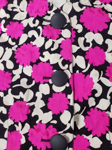 Louis Feraud Vintage Suit Set Jacket Skirt 8 Pink Floral Silk Lined - Picture 9 of 21