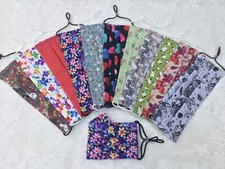  Cotton Face Masks for Glasses Wearers, Anti Fog, Ear Adjusters, Filter Pocket.