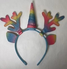 Unicorn Rainbow With Rainbow Antlers, Cute Costume Dress Up