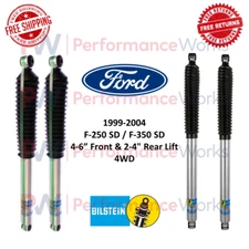 Bilstein B8 5100 4-6" Front 2-4" Rear Lift Shock Set For 99-04 F250, F350 SD 4WD