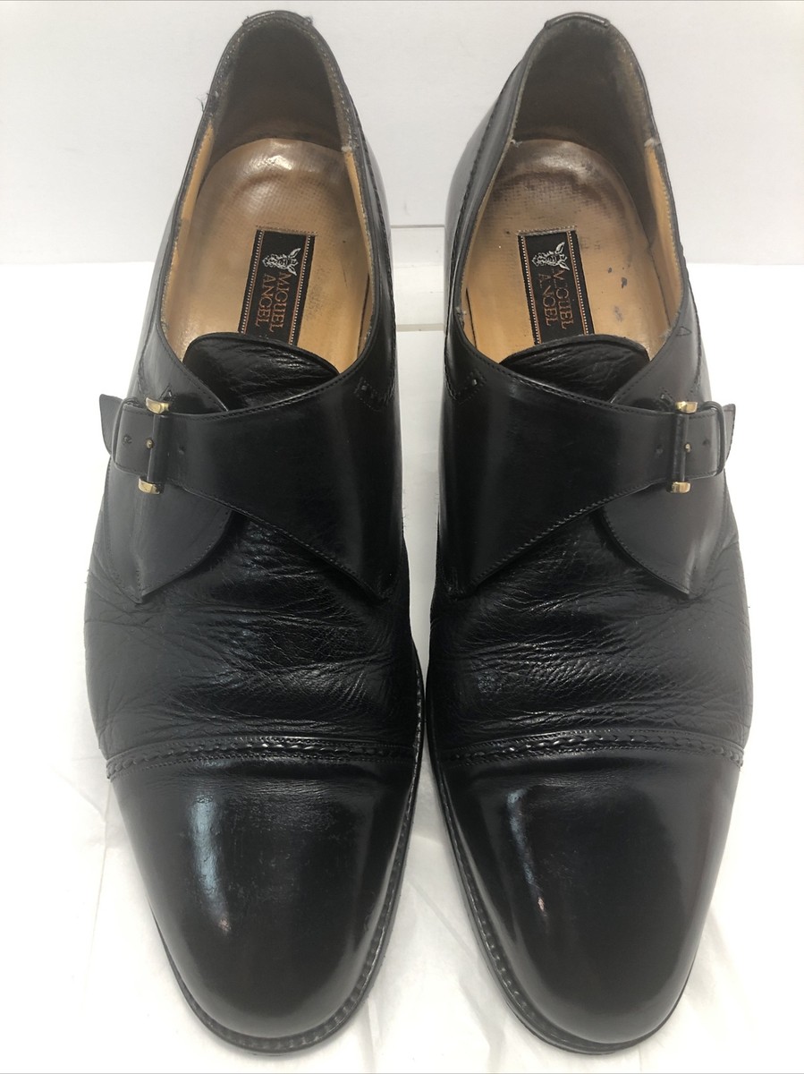 Miguel Angel Mens Black Leather Dress Shoes Size 15 B Buckle  display picture 3