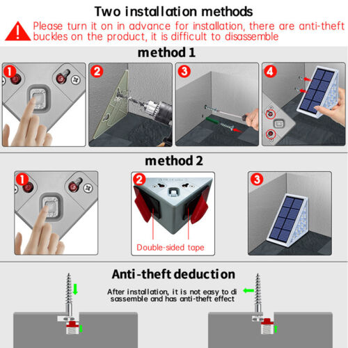 Outdoor Solar Light Step Lamp Anti-theft Stair Light Decor Light For Yard - Picture 10 of 18