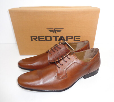 Mens Tan Leather Shoes Lace Up New Formal Wedding Office