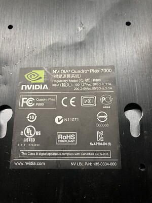 NVIDIA Quadro Plex 7000 model P880 External Graphics Processing Unit Power Test