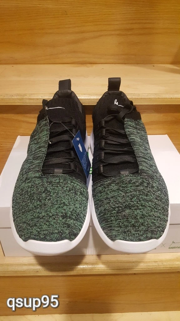 KSWISS GEN K Icon KNIT GARY VEE 001 GaryVee Sneaker Vaynerchuk Green Size 8 13
