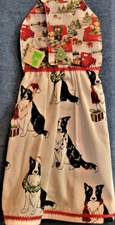 NEW*Handmade "Christmas Puppies!" Hanging Kitchen Hand Towel #3139