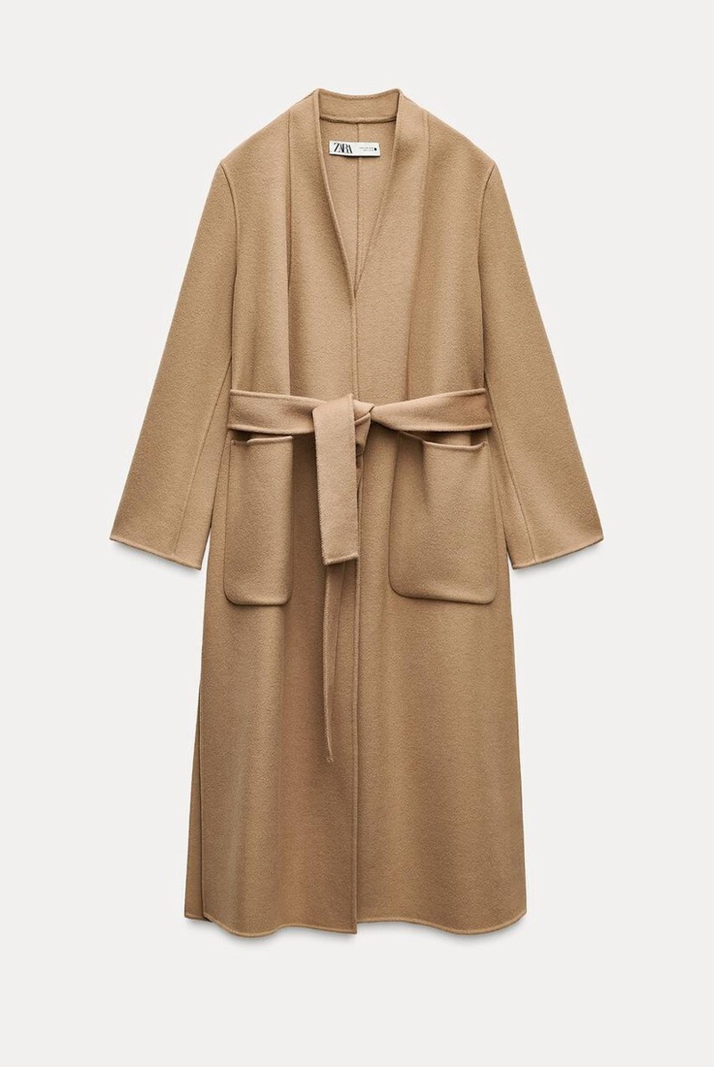 ZARA ZW COLLECTION 100% WOOL COAT CAMEL NEW FW24/25 SIZES