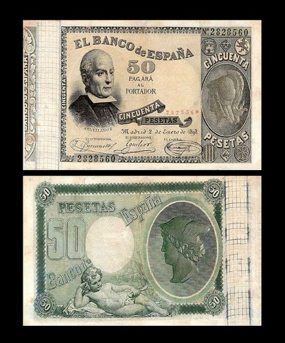 2x 50, 100 Pesetas - Édition 1898 Jovellanos - Reproduction - 35 - Photo 5 sur 5