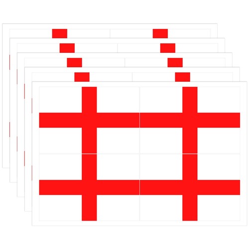 Flag Stickers England St George Cross Paper Decals 6x4cm Patriotic Party 20-100x - Picture 4 of 15