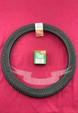 NEW SINGLE BMX SOLID BLACK DURO TIRE IN 20 X 1.95 X-PERFORMER TREAD WITH TUBE 