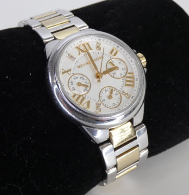Armbanduhr MICHAEL KORS GOLDFARBEN EDELSTAHL Steine Edelstein CHRONOGRAPH RITZ DESIGNER