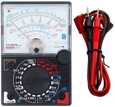 Analog Multimeter w/ Continuity Buzzer, DC & AC Voltage, DC Current, Resistance