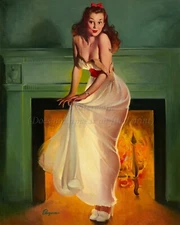 GIL ELVGREN Pin-Up Poster or Canvas Print "Sheer Delight" #19