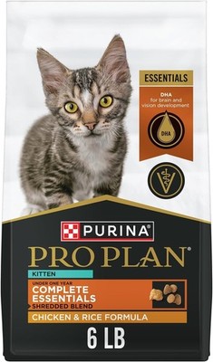 Kitten Dry Food Complete Essentials Shredded Blend Chicken/Rice Formula 6lb Bag