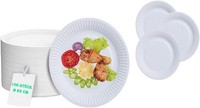 Lauroo Pappteller Rund 23 Cm – 100 % Papier, Grillpartys - 100 StüCk