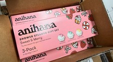 Case Of 8 Packs Anihana Sweet Merry Shower Steamer Gift Set 3 Each Pack