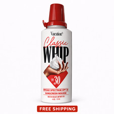 Vacation Classic Whip SPF 30 Sunscreen Mousse Broad Spectrum 4oz
