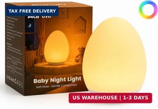 Egg Night Light for Kids, Rechargeable Baby Night Light for Nursery