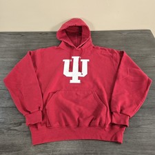 Champion Indiana Hoosiers IU Red Hoodie Sweatshirt Men's Size M