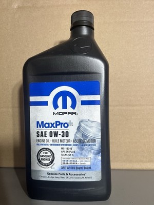 Mopar MaxPro+ SAE 0W-30 Full Synthetic Engine Oil 68444159AA