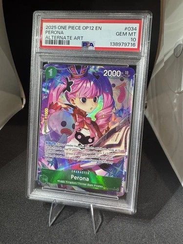 One Piece Perona (Alt Art) OP12-034 Legacy of the Master PSA 10 GEM MT ENGLISH