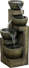 Fontana Da Giardino 5W Cascata D'Acqua 4 Livelli Con Pompa Dell'Acqua E Uscita D