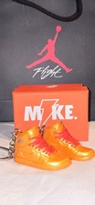 Orange  Red Sneaker Keychain Set with Box and Bag One Size