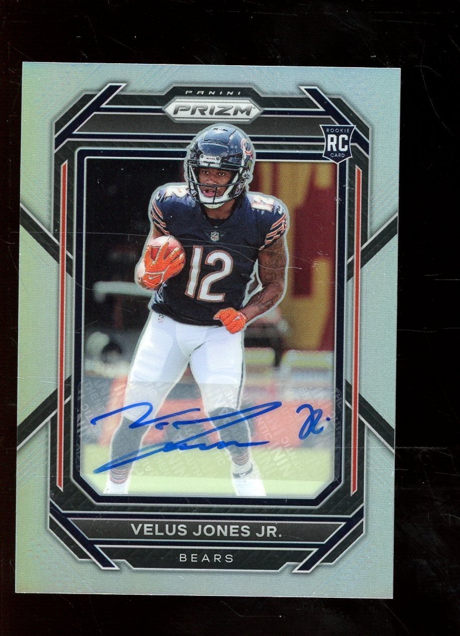2022 Panini Silver Prizm #332 Velus Jones Jr Bears RC Rookie AUTO