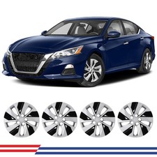 For Nissan Altima 2019 2025 16 Inch Hubcaps Pp Material Set Of 4 Silver Black For Nissan Altima 2019 2025 16 Inch Hubcaps Pp Material Set Of 4 Silver Black