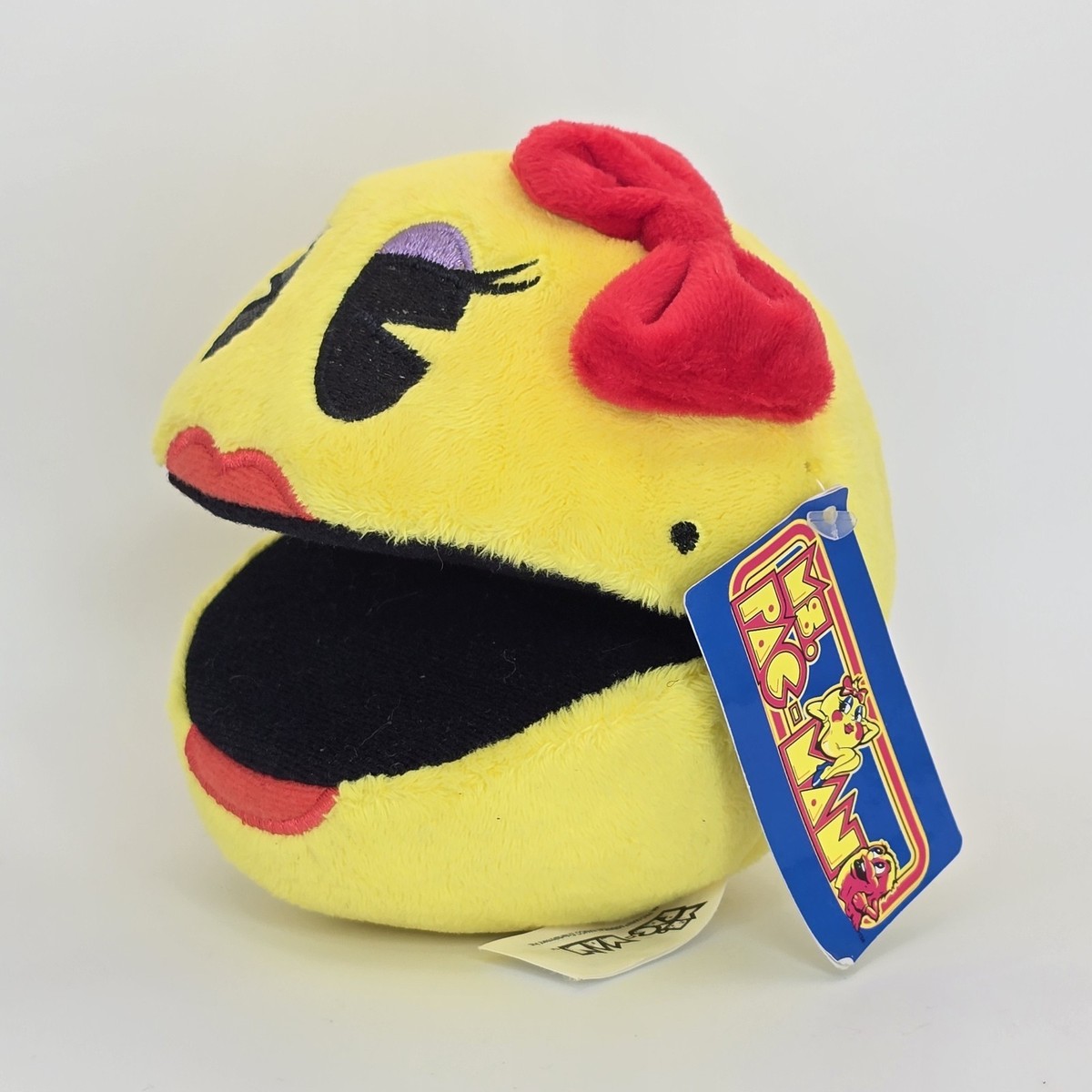 Ms. Pac-Man Video Game Pacman Plush 5” Toy Stuffed Doll Ball