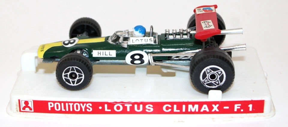 Vintage Politoys 1:32 Lotus Climax F1 1:32 Green #8 Hill Italy MIB 1969 Italy - Image 3 of 4